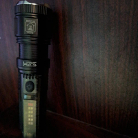 Senter X36 LED Laser Transparan solar pqnel 7 Mode