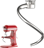 Stainless Steel Spiral Dough Hook for Kitchenaid 5Plus & 6QT Bowl-Lift Stand Mixers Dough Hook for K