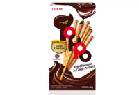Snack Lotte Toppo Double Flavor Crispy Pretzel Box Vanilla Choco, Cocoa Chocolate, Vanila Strawberry