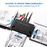 Sata To USB 3.0 Converter for 2.5/3.5 Inch External SSD HDD Cable IDE SATA Adapter For PC Macbook USB 3.0 to SATA IDE 3 Adapter