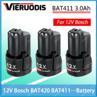 12V For Bosch 3000mAh BAT411 Replacement Battery for BOSCH BAT412A BAT413A D-70745GOP 2607336013 2607336014 PS20-2