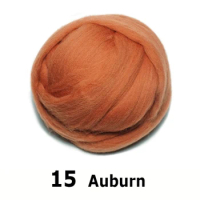 handmade Wool Felt for felting 50g Auburn Perfect in Needle Felt 15#