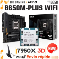 Asus TUF GAMING B650M-PLUS WIFI AMD B650 Motherboard Combo With Ryzen Kit R9 7950X3D AM5 CPU Suit AMD AM5 Mainboard DDR5 7950X3D
