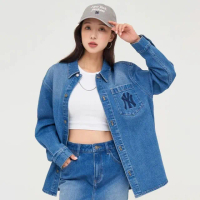 【MLB】牛仔丹寧襯衫 Varsity系列 紐約洋基隊(3ADRV0144-50INS)