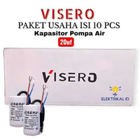 PAKET USAHA ISI 10 PCS Kapasitor Pompa Air CBB60 450V AC Body Bulat / Kapasitor Pompa Air Visero PAK