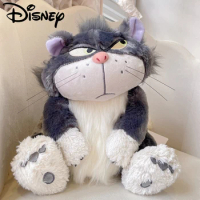 JAPAN Disney Lucifer Cat Cartoon Plush Doll Tokyo Disney's Cinderella Cat Lucifer Plush Toy Animal Pillow Toy For Kids