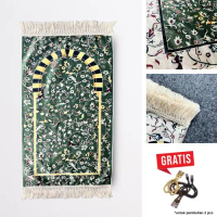 Yallahajj Sejadah Mini Motif Raudhah 50x35 cm Sajadah Travel Rumbai