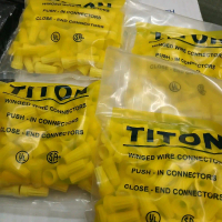 titon winged wire connectors push .in connectors close