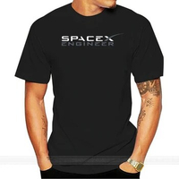 SpaceX Elon Musk Engineer T-shirt Black Cotton All Sizefashionable Brand 100%cotton Printed Round Neck T-shirts cheap