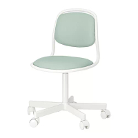 ÖRFJÄLL 兒童書桌椅, 白色/vissle 淺綠色, 53 公分