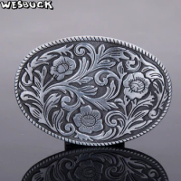 WesBuck Brand Metal Belt Buckles classical Vantage Buckle for Man Women Celti c Western Buckles with Pewter Finish