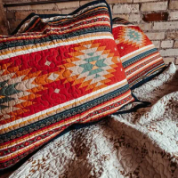 Paseo Road by HiEnd Accents | Del Sol Western Bedding 3 Piece Quilt Set with Pillow Shams, Super King Size Aztec Bedding Sets, T