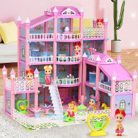 Spot parcel post Children Play House Castle Villa Cross-Border Girls Playing House Toys DIY Doll House Scene Set