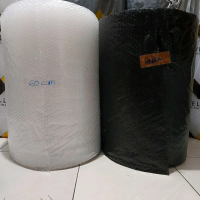 Plastik Bubble Wrap Roll Potongan 60cm x 50 meter Hitam & Bening