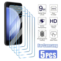 5PCS Tempered Glass for Samsung S24 Ultra S23 S22 A54 S21 S20 FE 5G Screen Protector for Samsung S24 Plus A73 A53 5G A14 A34 A24