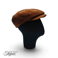 Thejam. Newsboy Cap Corduroy Tan | Topi Newsboy L Tan