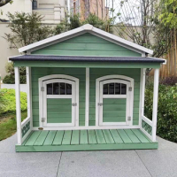 Outdoor indoor and outdoor small and medium-sized dog solid wood pet house