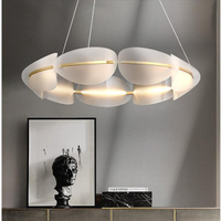 后現代簡約客廳花環吊燈設計師創意個性樣板房臥室餐廳圓環形燈具