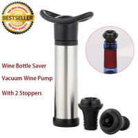 Wine Stopper Silicone Plug with Pump Wine Bottle Vacuum Saver Stopper Sealer Preserver Reusable Bottle Cap Bar Accessories