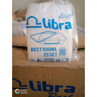 HP - Thinwall LIBRA 500 ML KOTAK/ BOX /LUNCH BOX Tempat Wadah Makanan Higenis Bening/Transparan POLO