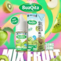 Liquid BuaQita Mix Fruit Series Salt Nic 30ML By Juicenation x CV x Hitz Apple Kiwi