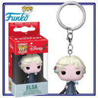 Funko POP Disney Frozen Elsa Princess Keychain Pendant Peripheral Figurines Decorative Items Plush T