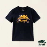 【Roots】Roots大童-#Roots50系列 荒野海狸有機棉短袖T恤(軍藍色)