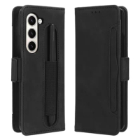 New Style With Pen Holder Case For Samsung Galaxy Z Fold 5 4 3 5G Fold5 Fold3 Fold3 Case Cover Full Protection S Pen Slot Leathe