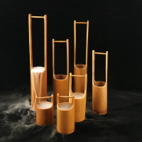 刺身裝飾竹筒干冰筒竹木小提竹桶日料壽司點綴擺盤海鮮姿造小竹桶