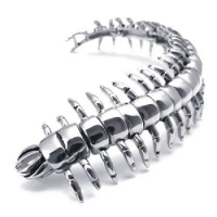 Exquisite foreign trade jewelry foreign trade original single men 's bracelet titanium steel animal centipede bracelet