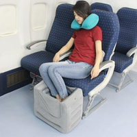 充氣腳墊 坐長途飛機出國旅行高鐵汽車辦公室睡覺神器飛行便攜充氣腳墊足踏