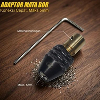 Chuck Kepala Bor Mini Die Grinder Tuner 5mm Set Hex Adaptor Gerinda Botol Quick Change A3