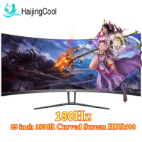 Haijing Cool 35 Inch Monitor 180HZ Wide Display 21:9 4K 144HZ WQHD Desktop LED Gamer Computer Screen Curved DP/3440*1440