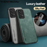 Magnetic Leather Case For Samsung Galaxy S22 Ultra S21 S20 FE S24 Plus S23 Ultra A55 A54 A52 A53 5G Cover