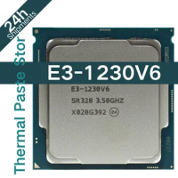 Processor Quad Core Xeon Eight-thread CPU, E3 1230v6, E3 1230 v6, 3.5GHz, 72W, LGA 1151