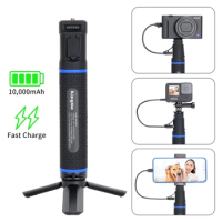 New 10000mAh Handheld Power Battery Rechargeable Stick Charging Grip For GoPro Hero1211 9 8 7 Insta360 ONE X2 X3 Ace Accessories