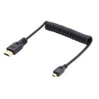 D&amp;W Ansso HDMI video signal cable Mirco HDMI Spring wire Somy SONY Micro Single A7 M2 M3 R3 R4 S2 A9 6400 65 66 HDMI D TYPE
