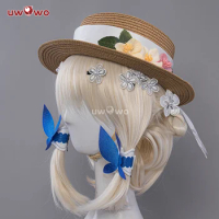 UWOWO Genshin Impact Ayaka Cosplay Hat Fontaine Springbloom Missive Dress New Skin Costume Headwear