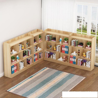 簡約現代防撞圓角書架書櫃自由組合學生簡易書櫥置物架落地兒童櫃AQ