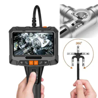 Endoscopy Twin Lens Industrial Camera 360 Degree Portable Camera Joint 8.0mm 1m Snake Tube Waterproof and Oil Proof