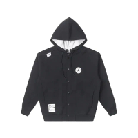 【CONVERSE】Sweat Jacket 女款 黑色 運動 復古 釘釦 休閒 連帽 外套 10027963-A02