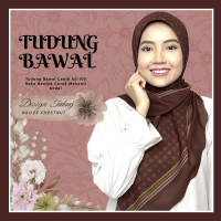 Hailee chestnut - Bidang 45 Tudung Cotton Voile Sesuai untuk Semua Gaya