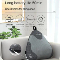 Electric Massage Lumbar Support Charging Heating Lumbar Cushion Wireless Portable Massage Pillow Acupressure Mat Lumbar Pad