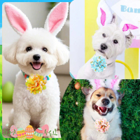 {DLGIFJIE} 10PCS Removable Pet Dog Bows With Elastic Bands Easter Holiday Pet Supplies For Dogs Pet 