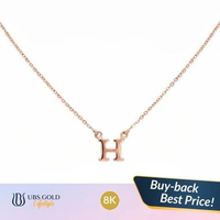 UBS Gold - Kalung Emas Alpha Cheri H - 8k - Kkv16047k Adj(39-42cm)-Rose Gold