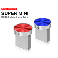 Metal Super Mini pendrive 32G 64G memoria usb Red Blue Data Backup Hard Disk 64gb 32gb usb flash drives for PC