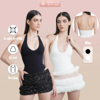 SUNNI Có Mút - Áo Gen Shapewear Bodysuit WSTORE Cổ Yếm, Đổi Được 4 Kiểu Dây - Shapewear By W.Store -