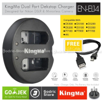 KingMa Charger EN-EL14 for D5200 D3200 D3100 D5100 D5300 D5500 Ni Kon etc