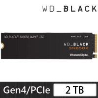 【WD 威騰】黑標 SN850X 2TB M.2 NVMe PCIe Gen4 固態硬碟(WDS200T2X0E)