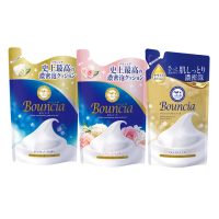 【日本牛乳石鹼】Bouncia自慢肌沐浴乳補充包(乳木果油/玻尿酸/膠原蛋白/優雅/愉悅/極致水潤/340-360ml)
